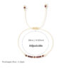 Bohemian style birthstone bracelet handmade natural crystal gemstone string adjustable jewelry for women's Mother's Day gift