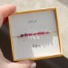 Bohemian style birthstone bracelet handmade natural crystal gemstone string adjustable jewelry for women's Mother's Day gift