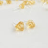 Natural Raw Stone Stud Earrings 10-15mm Healing Crystal Earring S925 Silver