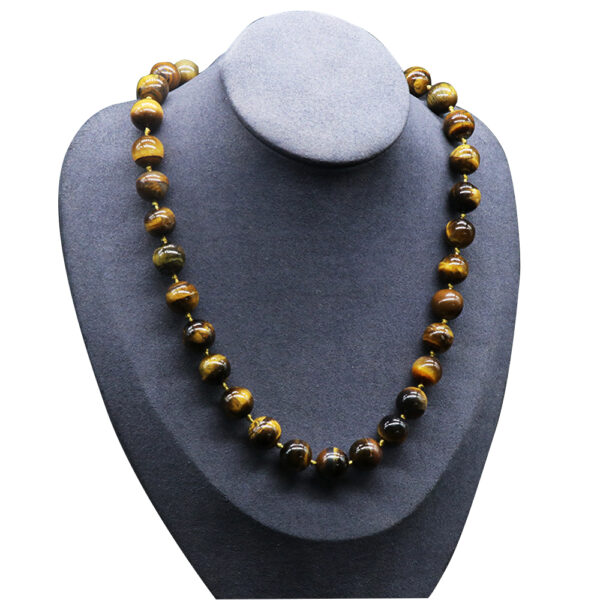 12mm Natural Stone Crystal Agate Jade Round Bead Necklace