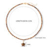 Natural Stone 3mm Faceted Crystal Necklace Five-Pointed Star Pendant