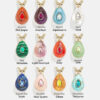 Wholesale Mixed Gemstone Pendant 12 Birthstone Pendant Necklaces handmade DIY Jewelry