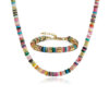 semi-precious Boho Necklace & Bracelet Unique Jewelry set for women