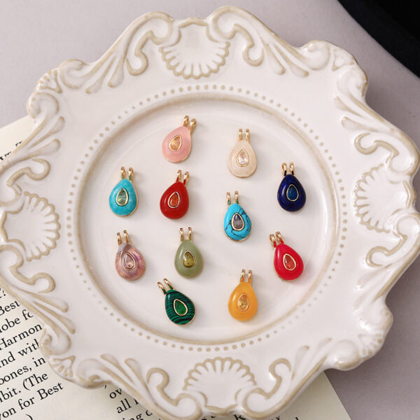 Wholesale Mixed Gemstone Pendant 12 Birthstone Pendant Necklaces handmade DIY Jewelry