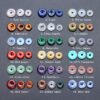 1pcs|12mm-14mm-16mm Wholesale Donut Pendant  DIY Jewelry Accessories Peace Buckle Crystal Gemstone