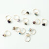Natural Raw Gemstone Ring Gold Plated Birthstone Healing Crystal Stone Ring