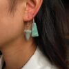 Natural Crystal Stone Geometric Figure Earrings  wholesale Jewelry