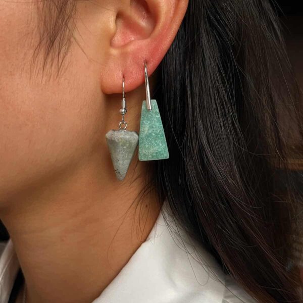 Natural Crystal Stone Geometric Figure Earrings  wholesale Jewelry