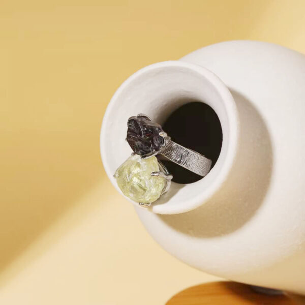 Haeee725526d24c10a063610399cfe863o Unique Gemstone Ring Crystal Rings Two Stone Ring Adjustable Healing Crystal Ring