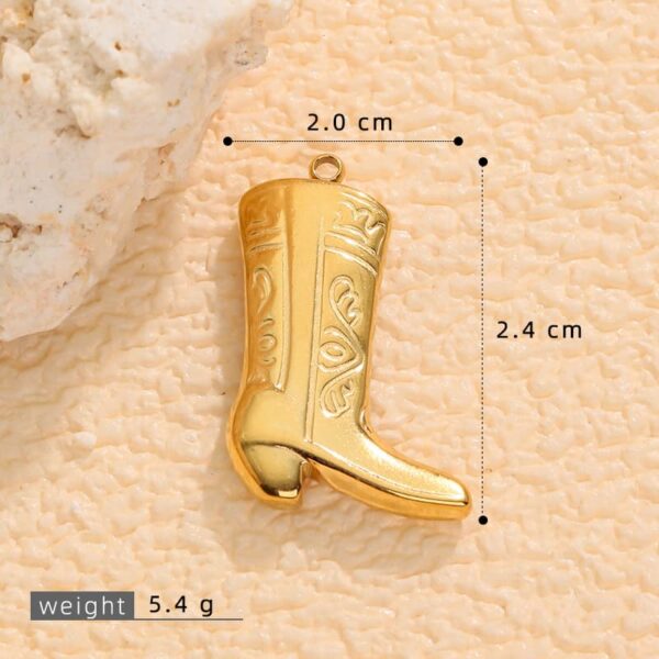 Cowgirl Boot Charm| Shoe Charms diy Stainless steel accessory pendant