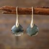 Natural Gemstone Earrings | Handmade Silver Plated Earrings| Dainty Water Drop Earrings