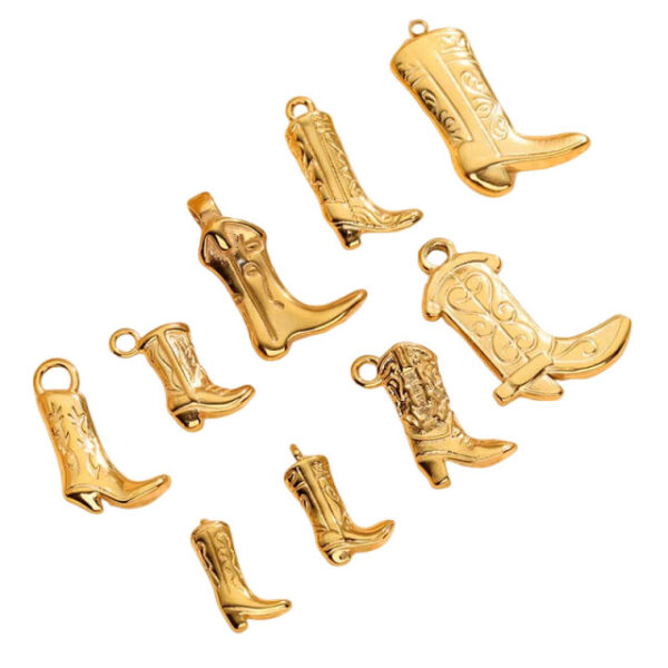 Cowgirl Boot Charm| Shoe Charms diy Stainless steel accessory pendant