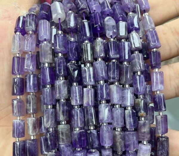 wholesale natural gemstone cylinder beads loose for DIY jewelry making