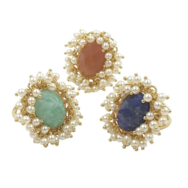 O1CN01Q0DTGQ1tNfhRDSXtO_!!2215677795890-0-cib - 副本 Natural Gemstone Crystal Ring Big Pearl 18k Gold Jewelry for Women