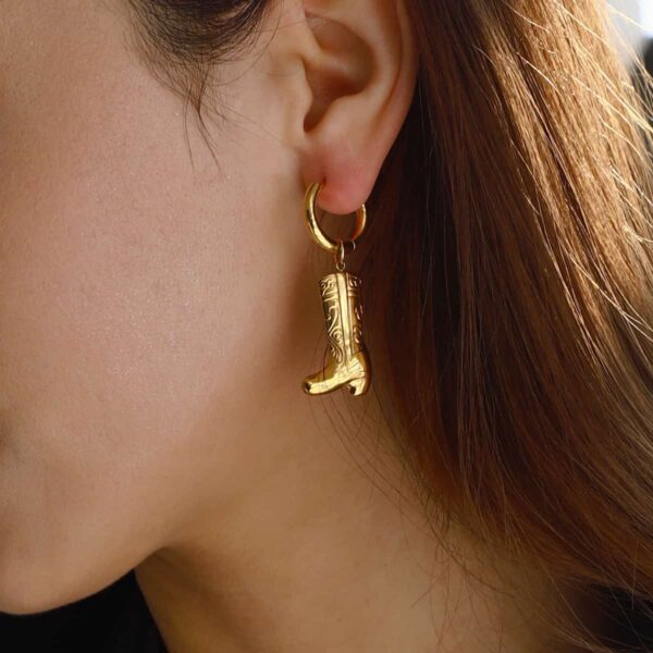 Cowgirl Boot Charm| Shoe Charms diy Stainless steel accessory pendant