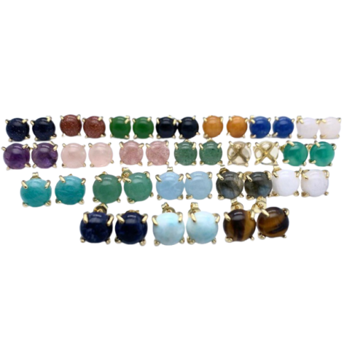 Birthstone Crystal Earrings For Women in 14k Gold Jewelry