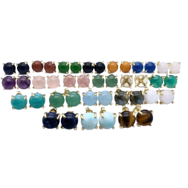 Birthstone Crystal Earrings For Women in 14k Gold Jewelry