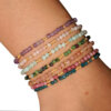 Bohemian Colored Natural Stone Bead Bracelet