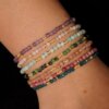Bohemian Colored Natural Stone Bead Bracelet