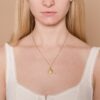 Natural Stone Crystal Triangle Pendant Necklace