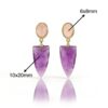 4 Gemstone Earrings Healing Crystal Birthstone Boho Jewelry Drop Earring
