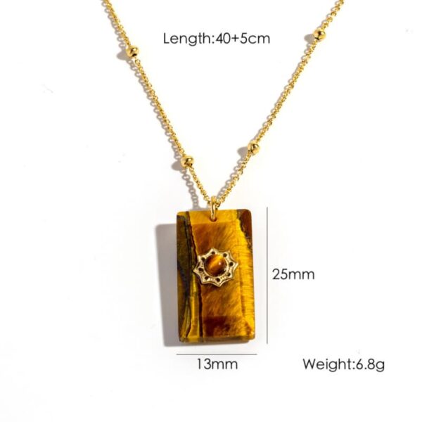 O1CN01vBhsIC1YqQltK4ZGZ_!!2214017633110-0-cib Original design natural stone square pendant necklace retro titanium steel clavicle
