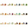 Natural Round Gemstone Stud Earrings – Classic Inlay Design 6mm beads